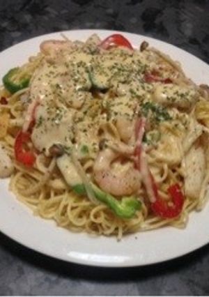 シーフードカルボナーラ-レシピのメイン写真