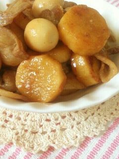 山芋と豚肉の甘辛炒め-レシピのメイン写真