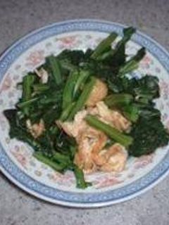 冷凍保存した青菜と油揚げの炒め物-レシピのメイン写真