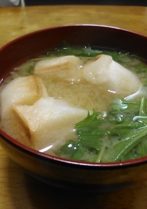 麩と水菜の味噌汁-レシピのメイン写真