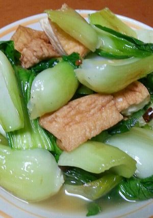 チンゲン菜と厚揚げの煮浸し-レシピのメイン写真