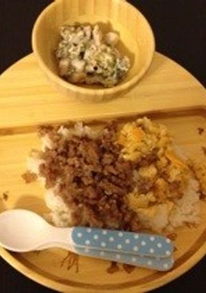 キッズプレート【鶏そぼろ丼】-レシピのメイン写真