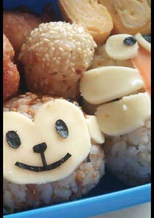 キャラ弁☆おサルとトンボで秋のお弁当-レシピのメイン写真