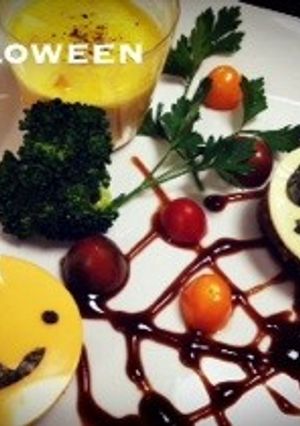 ハロウィンハンバーグランチ-レシピのメイン写真