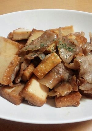 豚肉と厚揚げの甘辛炒め！-レシピのメイン写真