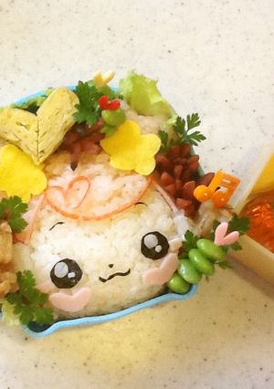 プリキュアのあいちゃんのキャラ弁♪♪-レシピのメイン写真