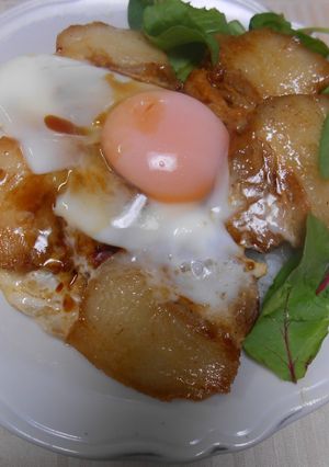 市販のチャーシューでチャーシューエッグ丼-レシピのメイン写真