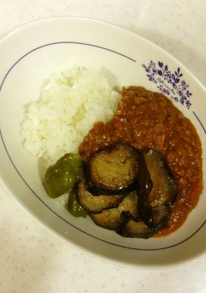 ＊トマトとひき肉のカレー野菜トッピング＊-レシピのメイン写真