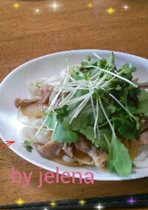 しょうが焼きサラダうどん-レシピのメイン写真