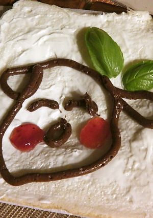 白いネオソフトでお絵かきパン！-レシピのメイン写真