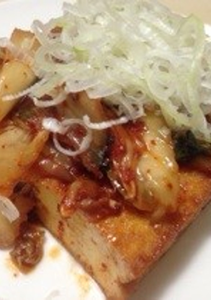 おつまみに最高！厚揚げとキムチ炒め煮-レシピのメイン写真