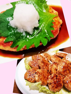 ヘルシー☆豆腐ハンバーグ&豆腐つくね-レシピのメイン写真