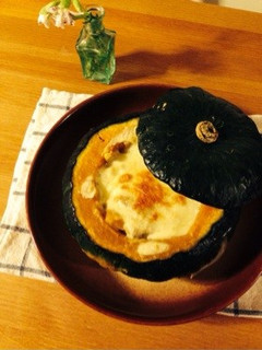 車麩とかぼちゃの丸ごとグラタン-レシピのメイン写真