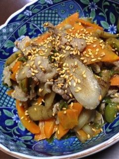 牛蒡と豚肉の煮物-レシピのメイン写真
