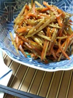 *ごぼうとにんじんのきんぴら*-レシピのメイン写真
