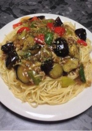茄子と挽肉の和風あんかけスパゲティ-レシピのメイン写真