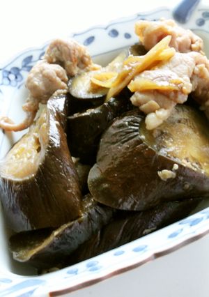 豚薄切り肉＋塩麹で秋なすの生姜風味炒め煮-レシピのメイン写真