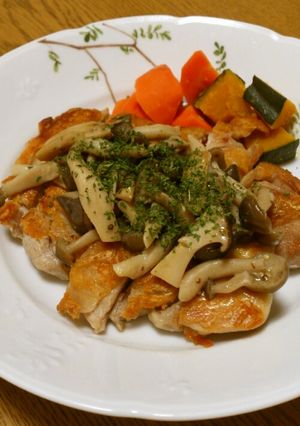 パリパリチキンソテー×きのこソース-レシピのメイン写真