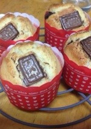 ズボラ★ほんのり苺の強力粉チョコマフィン-レシピのメイン写真