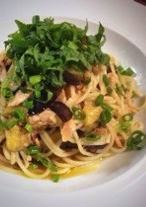梅とツナとナスのペペロンチーノ☆-レシピのメイン写真