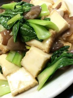 厚揚げとチンゲン菜キクラゲの中華風-レシピのメイン写真