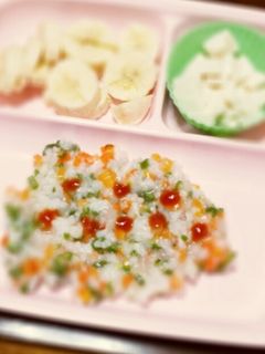 チキンライス風(離乳食中期)-レシピのメイン写真