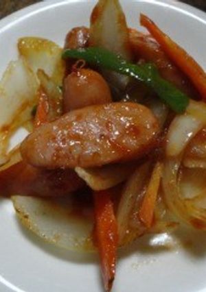 ウインナーと野菜のケチャップ炒め-レシピのメイン写真