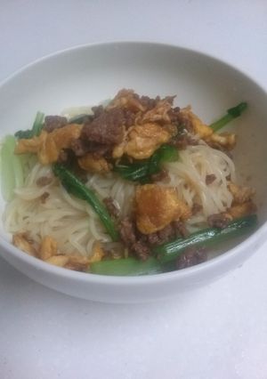 小松菜シャッキリ！挽肉のっけ冷やし中華☆-レシピのメイン写真
