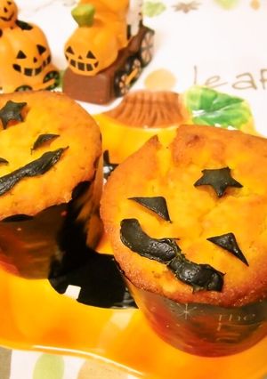 ハロウィンに♪ふわふわかぼちゃマフィン-レシピのメイン写真