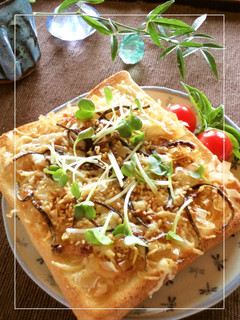 塩昆布×おかか うま味たっぷり和トースト-レシピのメイン写真
