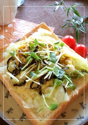 白菜のカレートースト　ガーリック風味-レシピのメイン写真