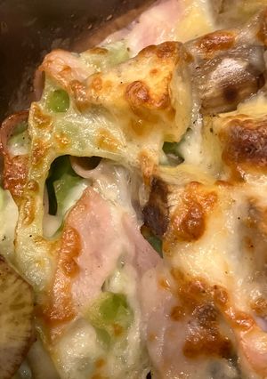 さつまいもとブロッコリーの茎のチーズ焼き-レシピのメイン写真