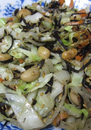 ひじきと大豆のキャベツ炒め-レシピのメイン写真