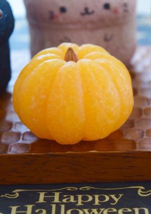 みかんで簡単☆ハロウィンかぼちゃ-レシピのメイン写真