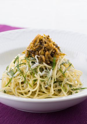 ♪超簡単♪シソとしらすの明太子高菜パスタ-レシピのメイン写真