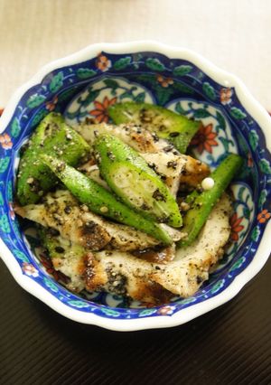 簡単♪オクラとちくわのごま和え-レシピのメイン写真