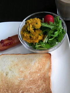 簡単!カフェ風朝食☆かぼちゃサラダ-レシピのメイン写真