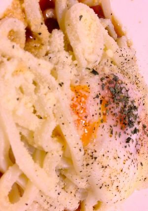 温玉釜玉うどん-レシピのメイン写真
