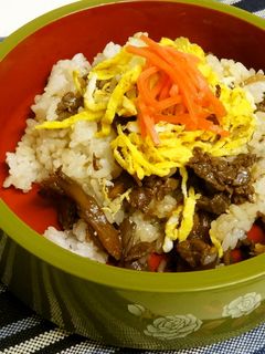牛肉と舞茸のちらし寿司-レシピのメイン写真