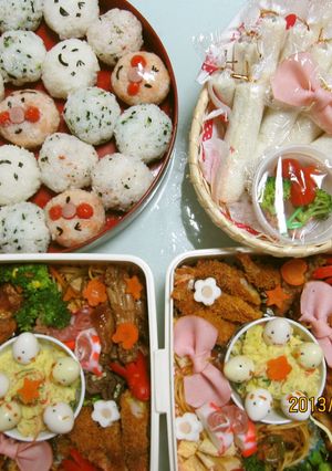 H25年　運動会　覚書用　キャラ弁-レシピのメイン写真