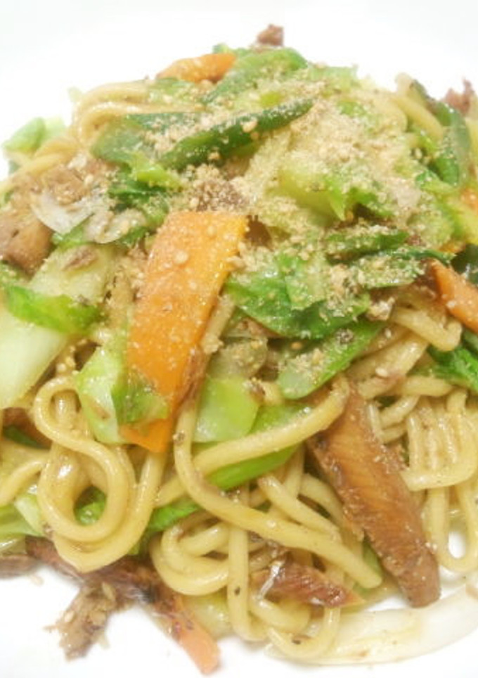 缶詰さんまで簡単焼きそば-レシピのメイン写真
