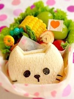 キャラ弁*ねこサンドイッチ❤︎-レシピのメイン写真