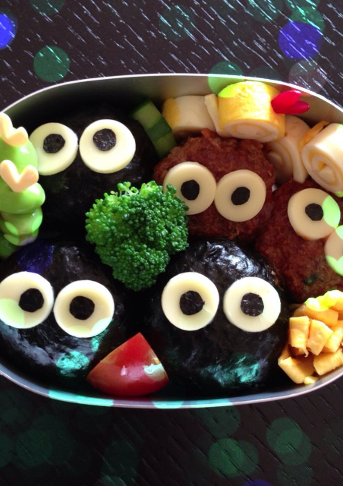 簡単！まっくろくろすけ キャラ弁-レシピのメイン写真