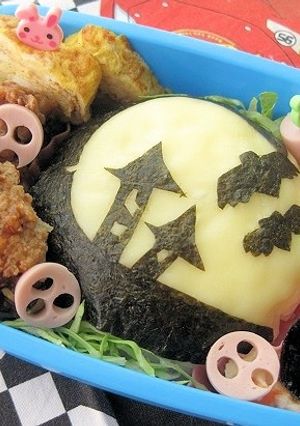 ハロウィンお月様弁当（キャラ弁）-レシピのメイン写真