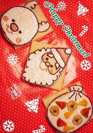 飛び出す☆クリスマスフルーツサンドイッチ-レシピのメイン写真