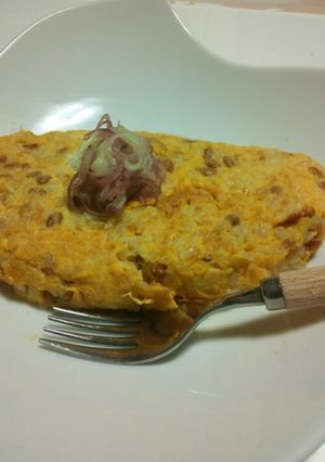 混ぜて焼くだけの納豆オムライス-レシピのメイン写真