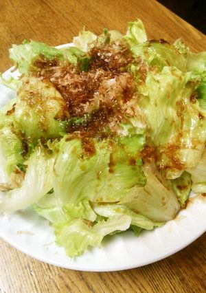 レタスの鰹節ゴマ醤油かけ-レシピのメイン写真