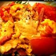 朝食にも♬トマトとバジルのオムレツ風☆