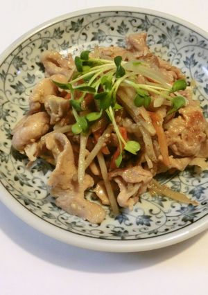 豚肉とごぼうサラダ炒め-レシピのメイン写真