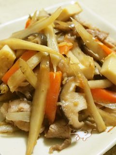 フライパンで簡単!ごぼうの炒め煮-レシピのメイン写真